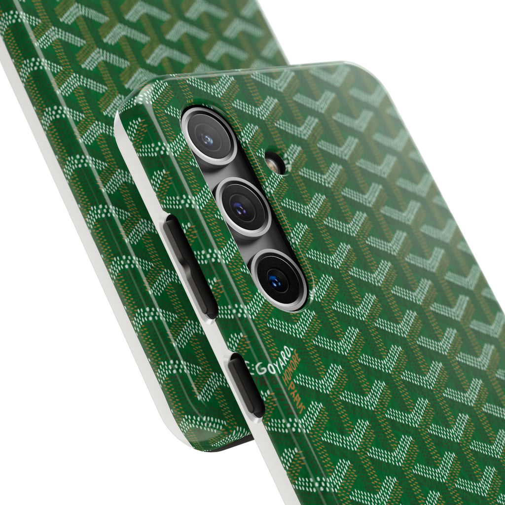 Green Goyard Phone Case