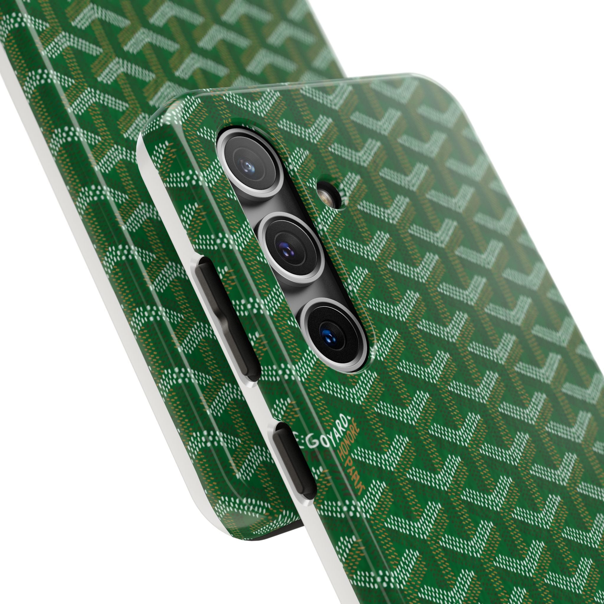Green Goyard Phone Case