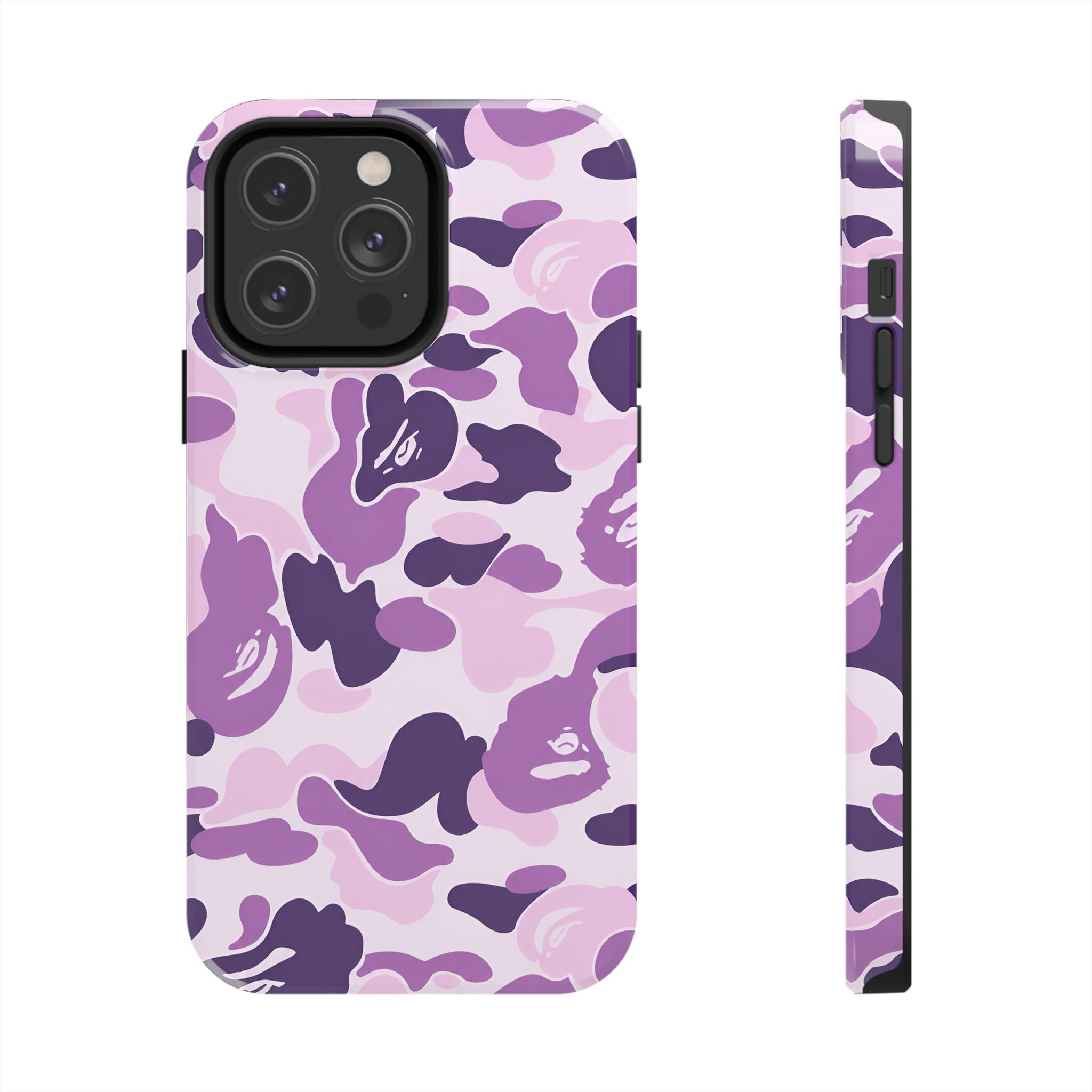 Purple Bape Print Phone Case