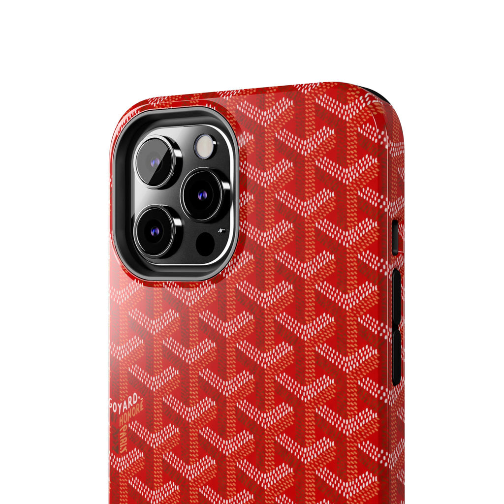 Red Goyard Phone Case