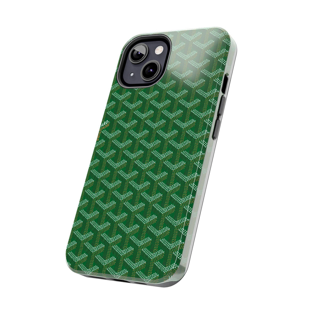 Green Goyard Phone Case