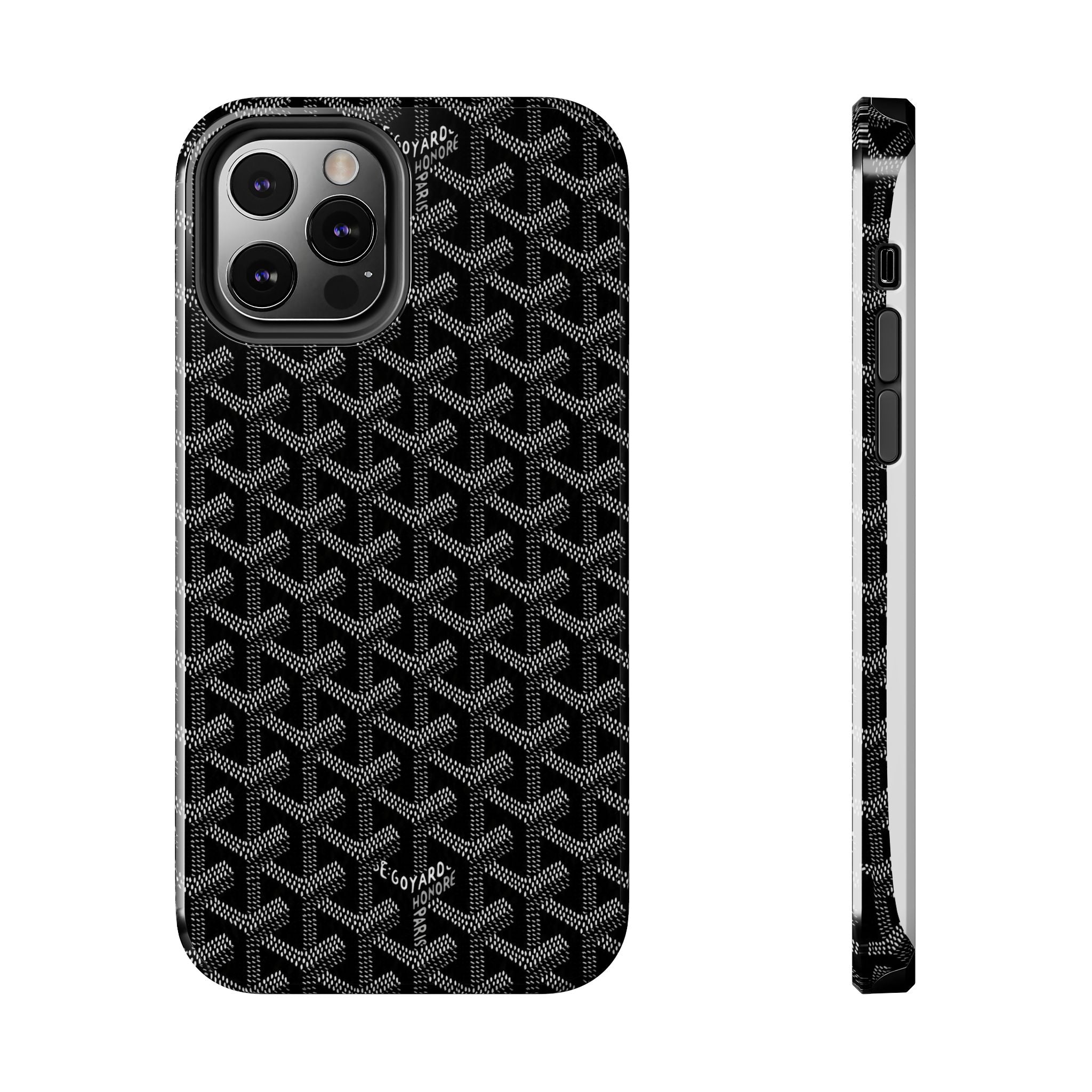 Black Goyard Phone Case