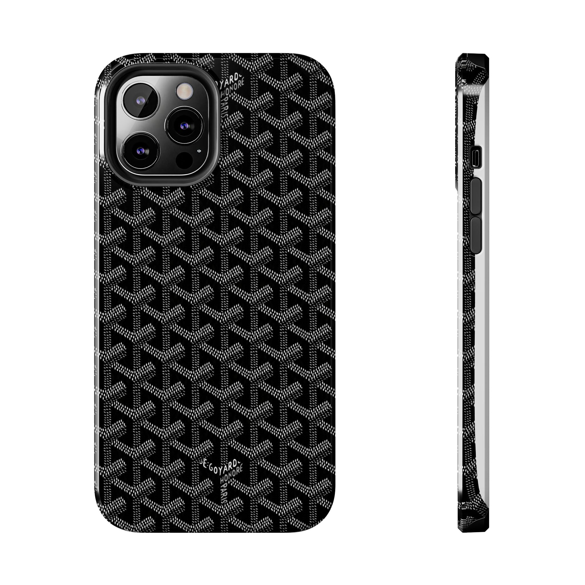 Black Goyard Phone Case