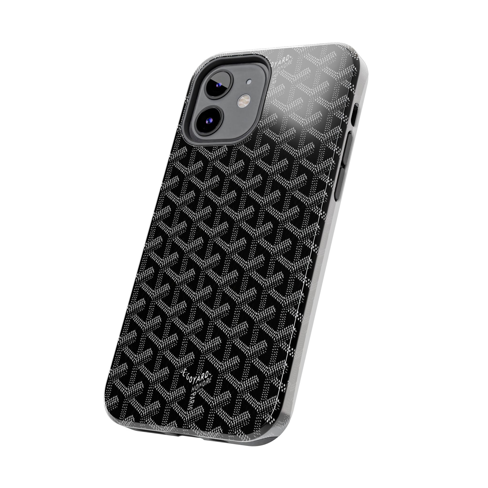 Black Goyard Phone Case