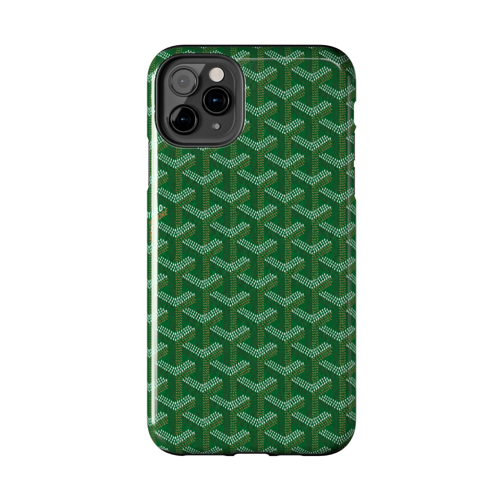 Green Goyard Phone Case