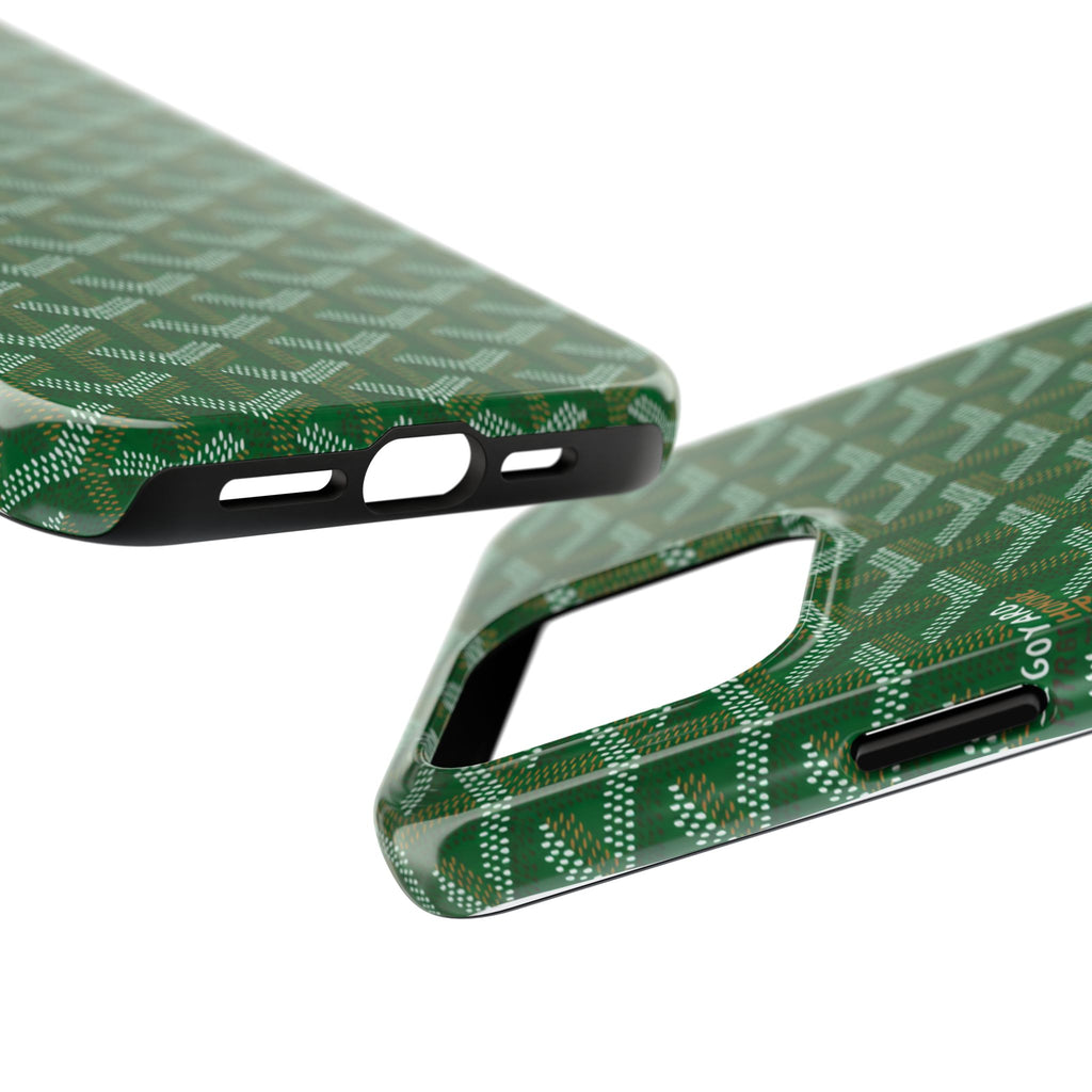 Green Goyard Phone Case