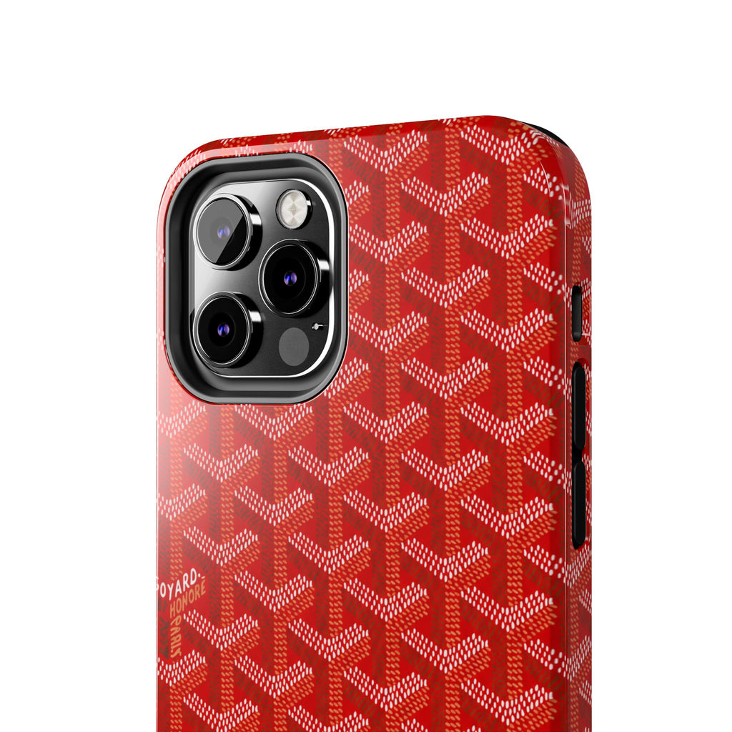 Red Goyard Phone Case