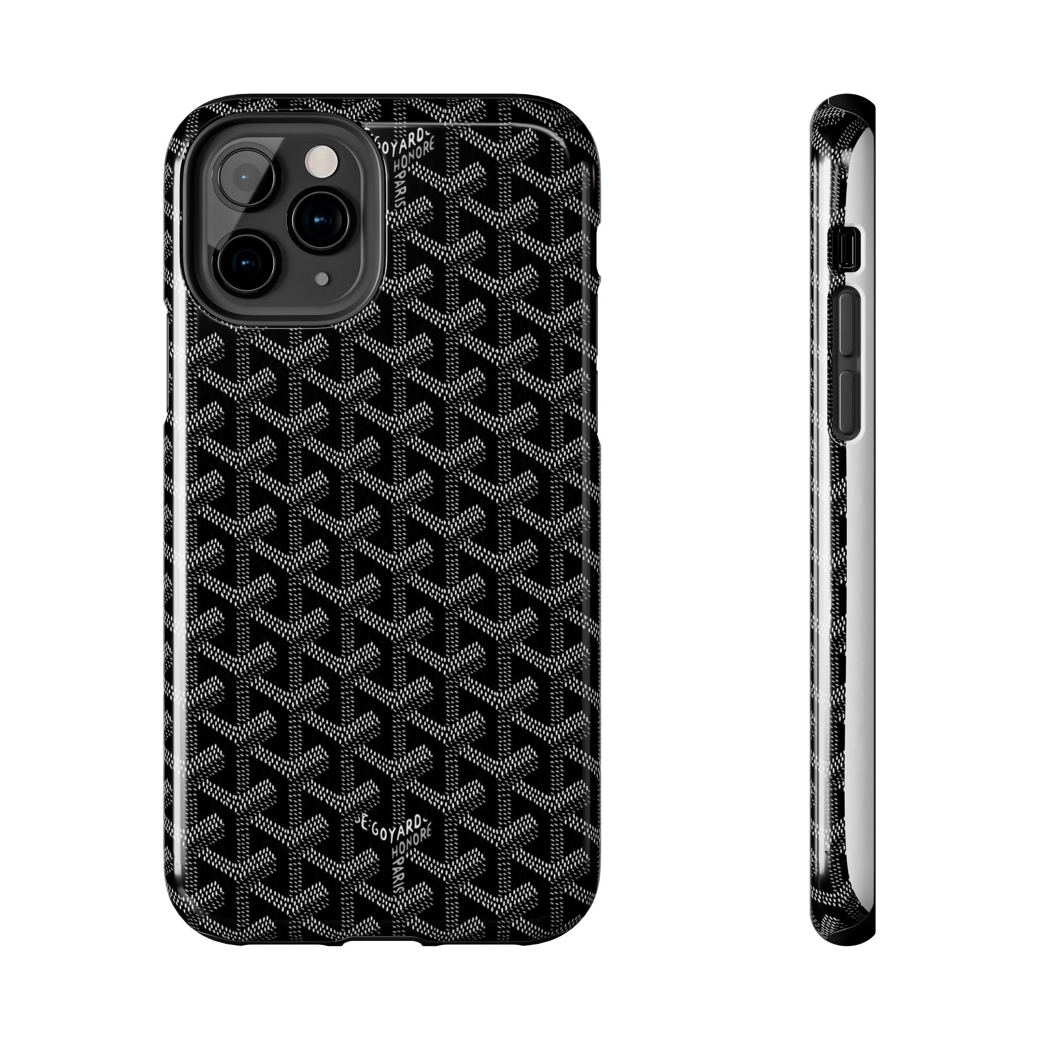 Black Goyard Phone Case