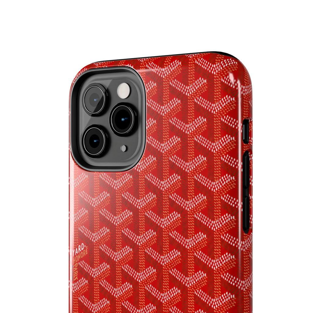 Red Goyard Phone Case