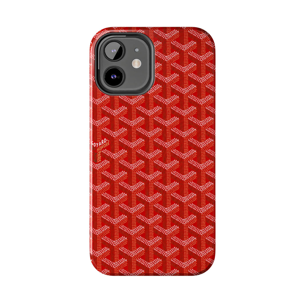 Red Goyard Phone Case
