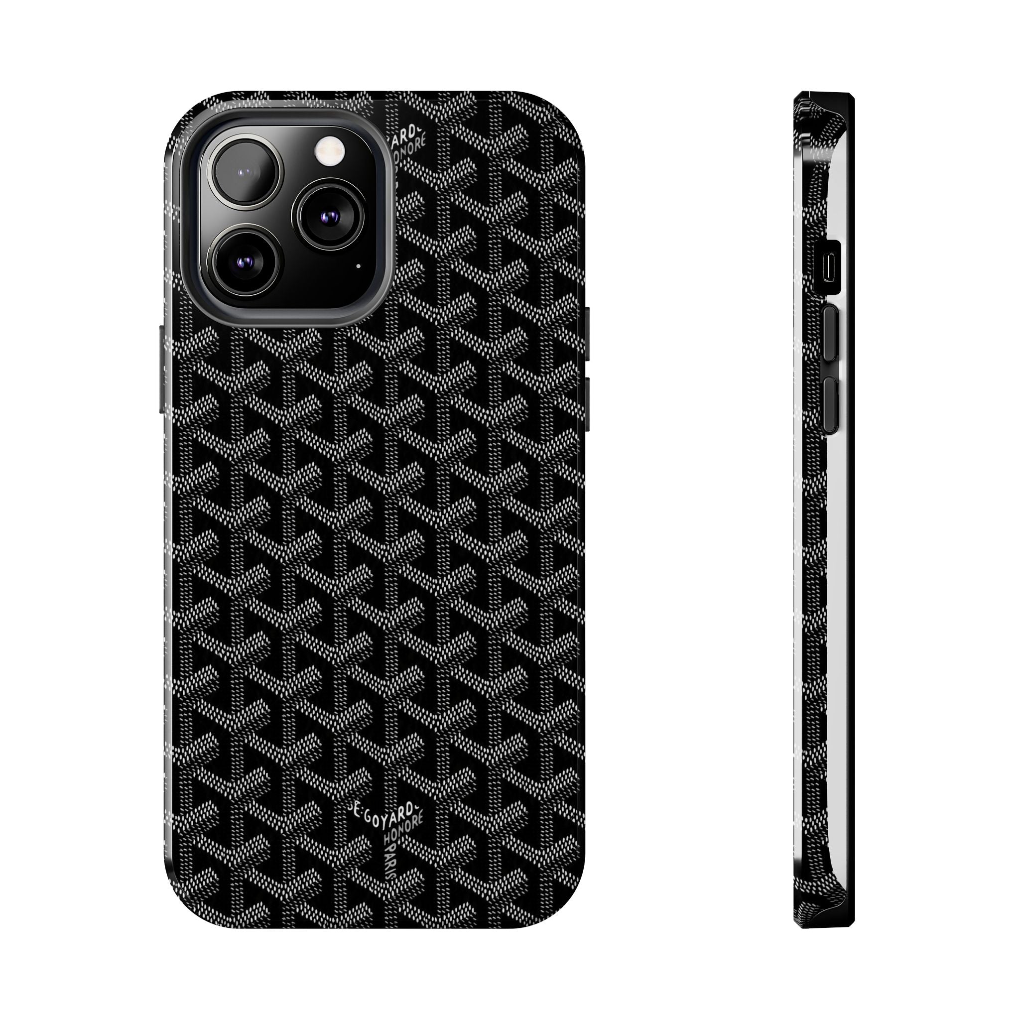 Black Goyard Phone Case