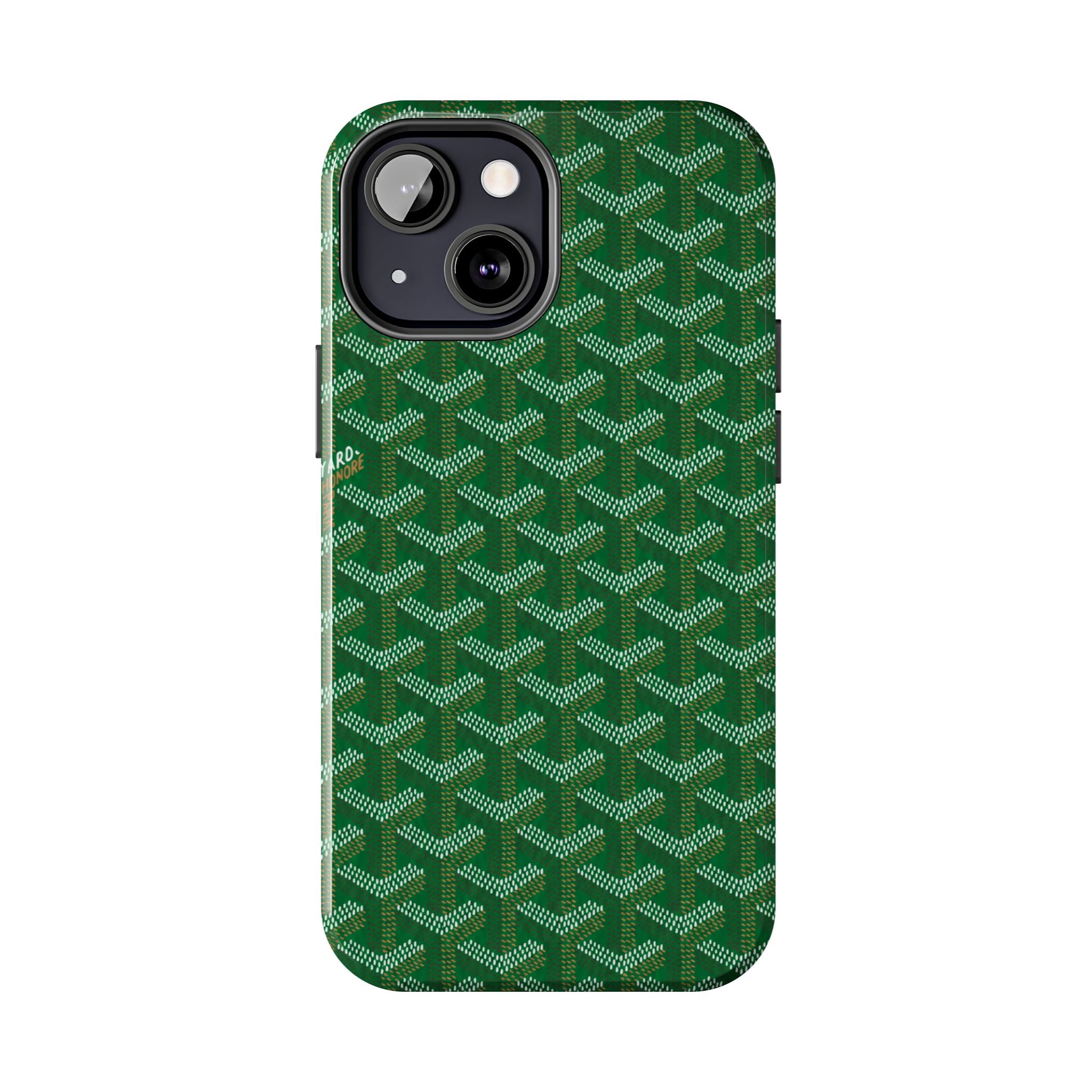 Green Goyard Phone Case