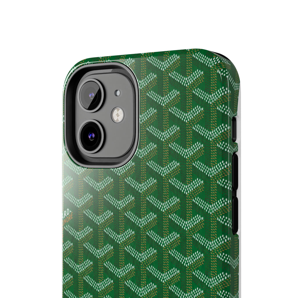 Green Goyard Phone Case