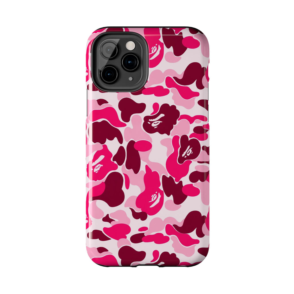 Pink Bape Print Phone Case