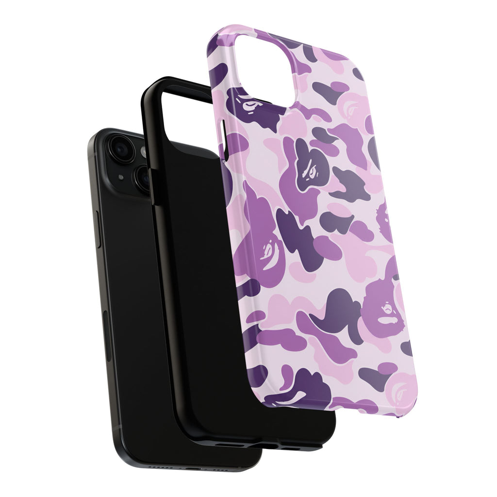 Purple Bape Print Phone Case