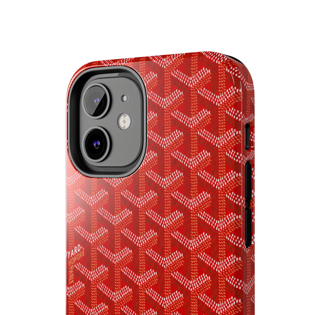 Red Goyard Phone Case