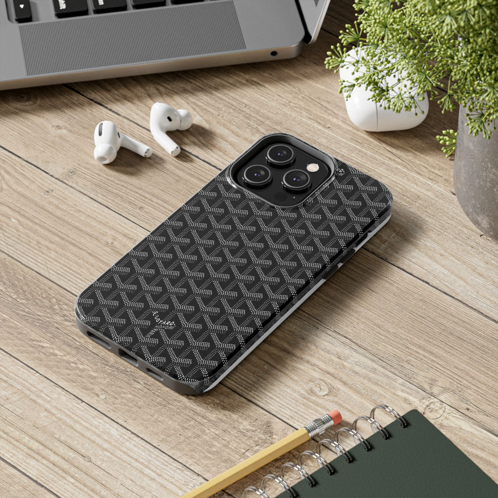 Black Goyard Phone Case