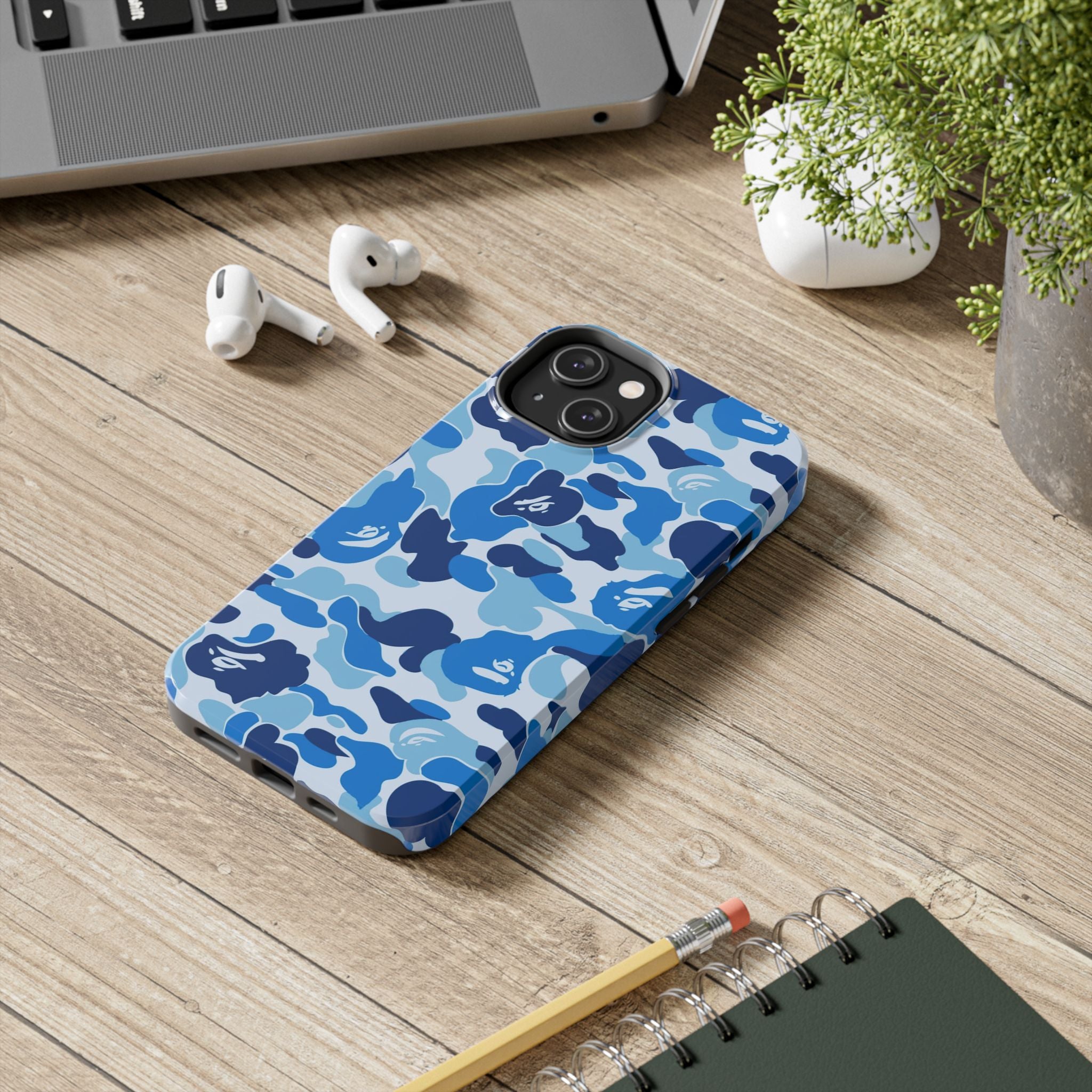 Blue Bape Print Phone Case
