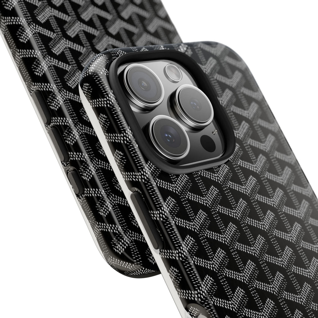 Black Goyard Phone Case