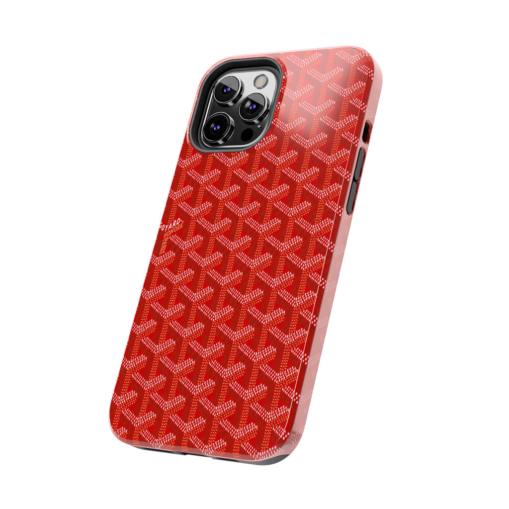 Red Goyard Phone Case