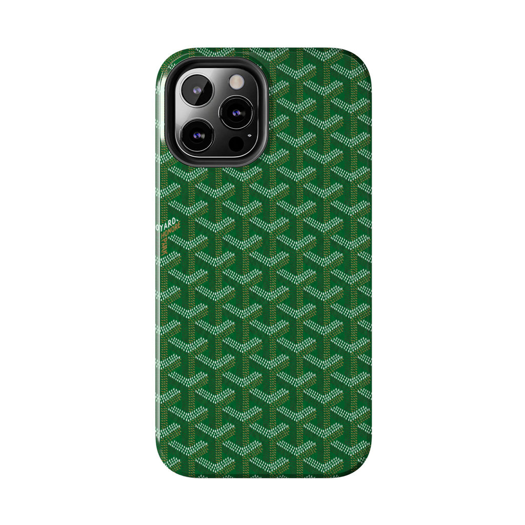 Green Goyard Phone Case