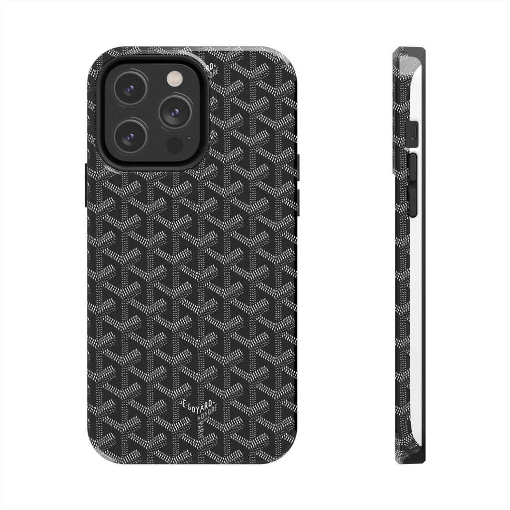 Black Goyard Phone Case