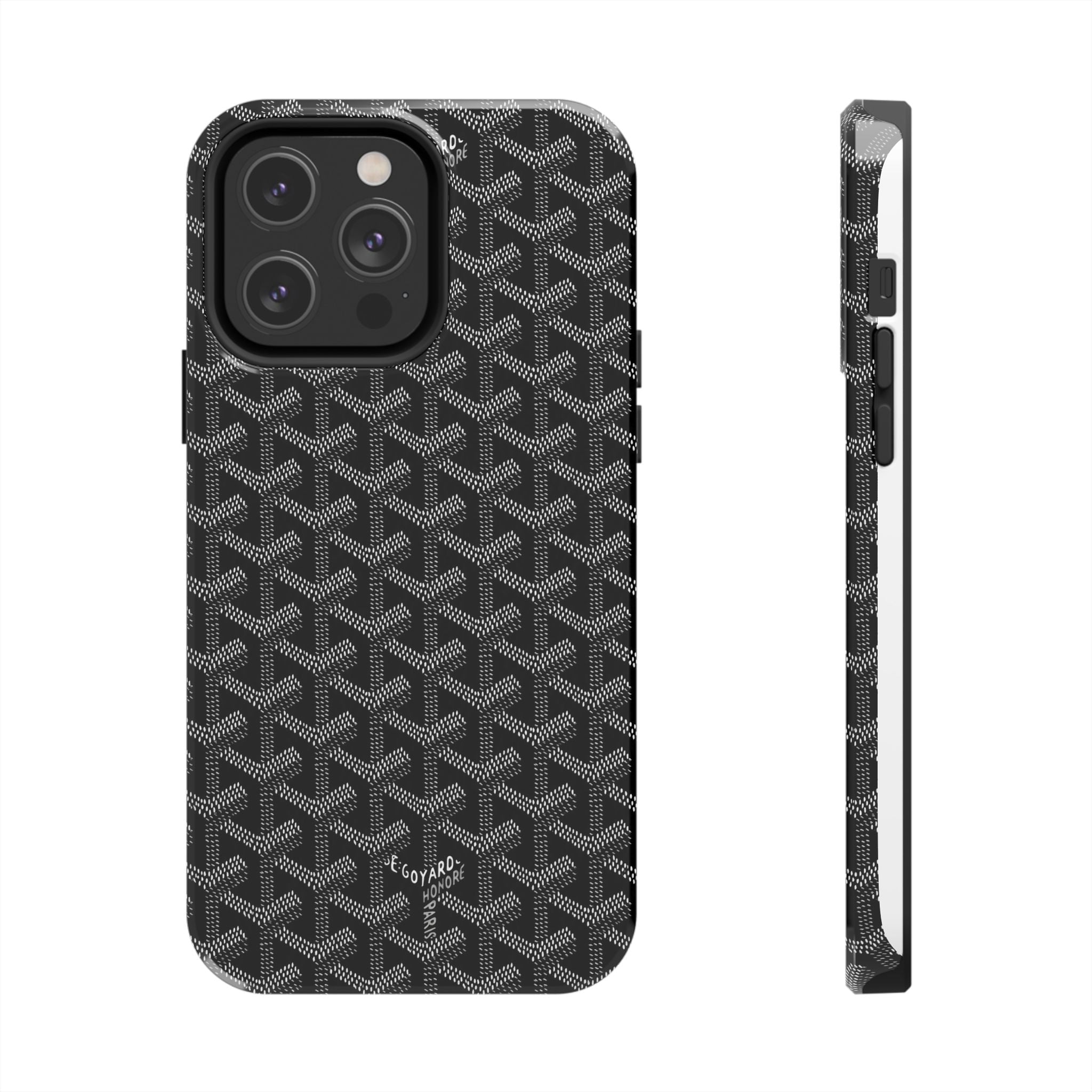 Black Goyard Phone Case