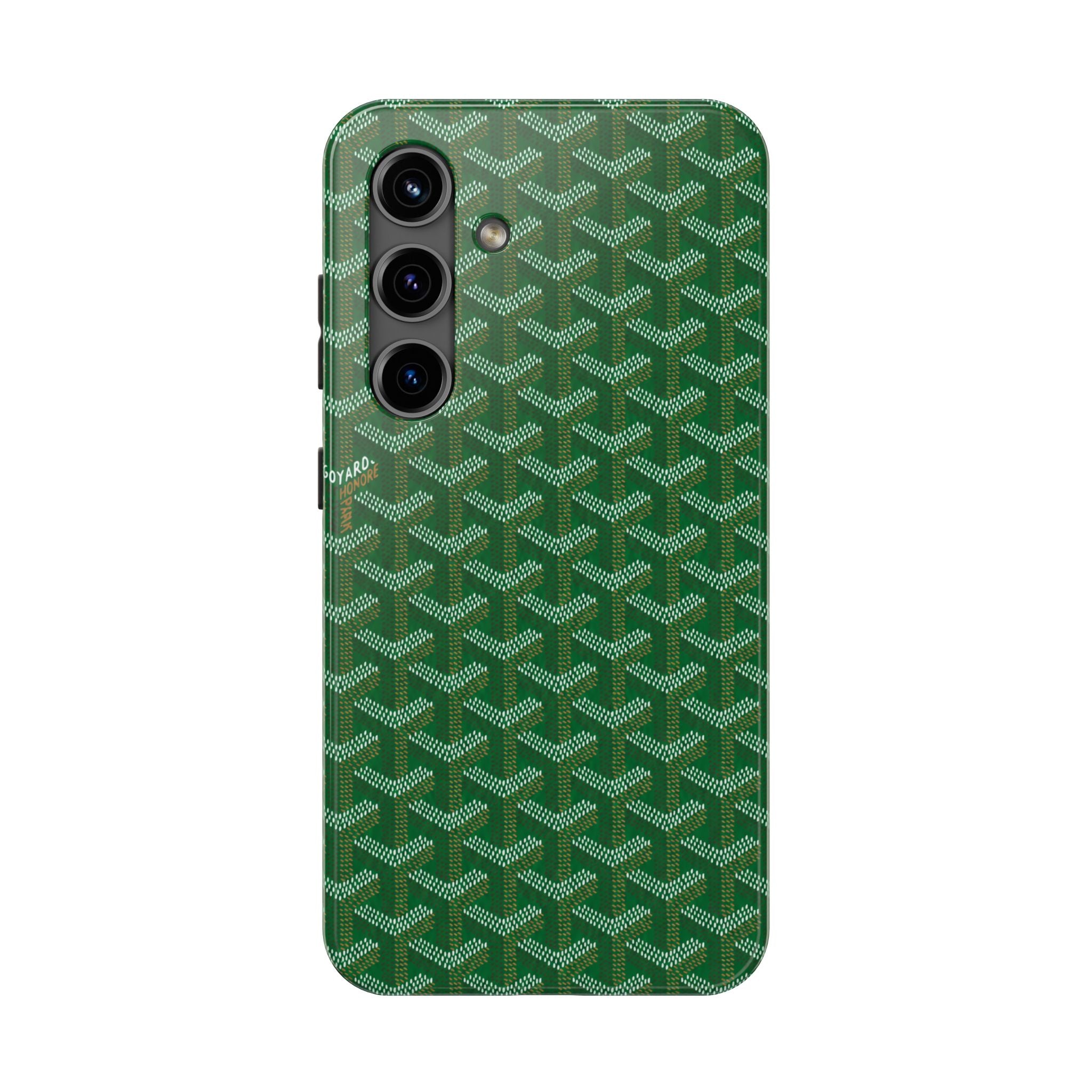 Green Goyard Phone Case
