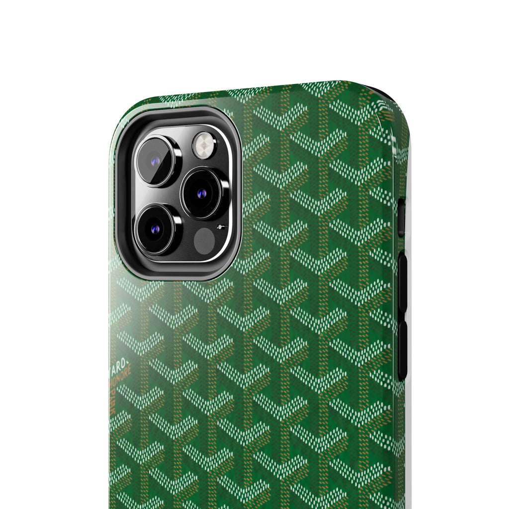 Green Goyard Phone Case
