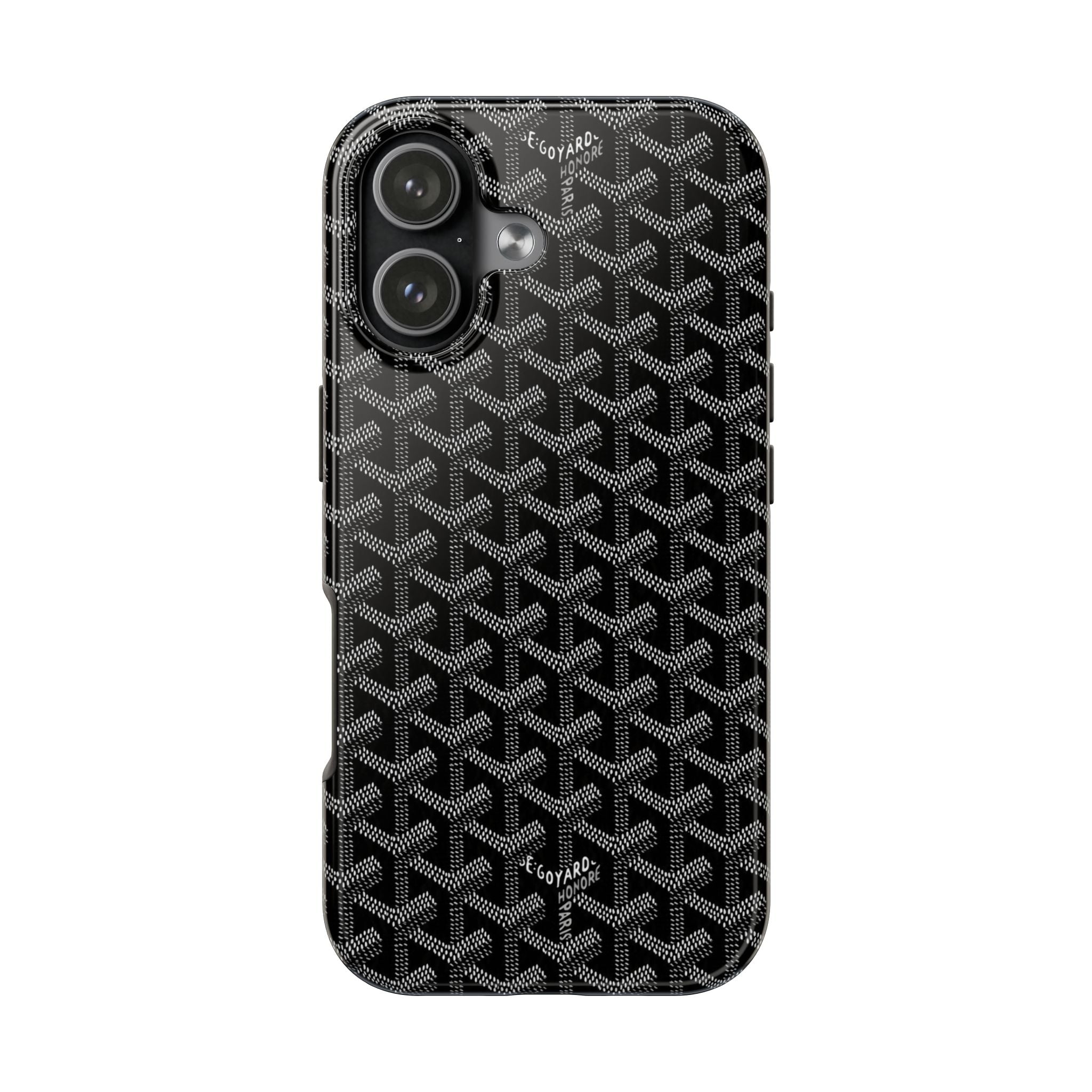 Black Goyard Phone Case