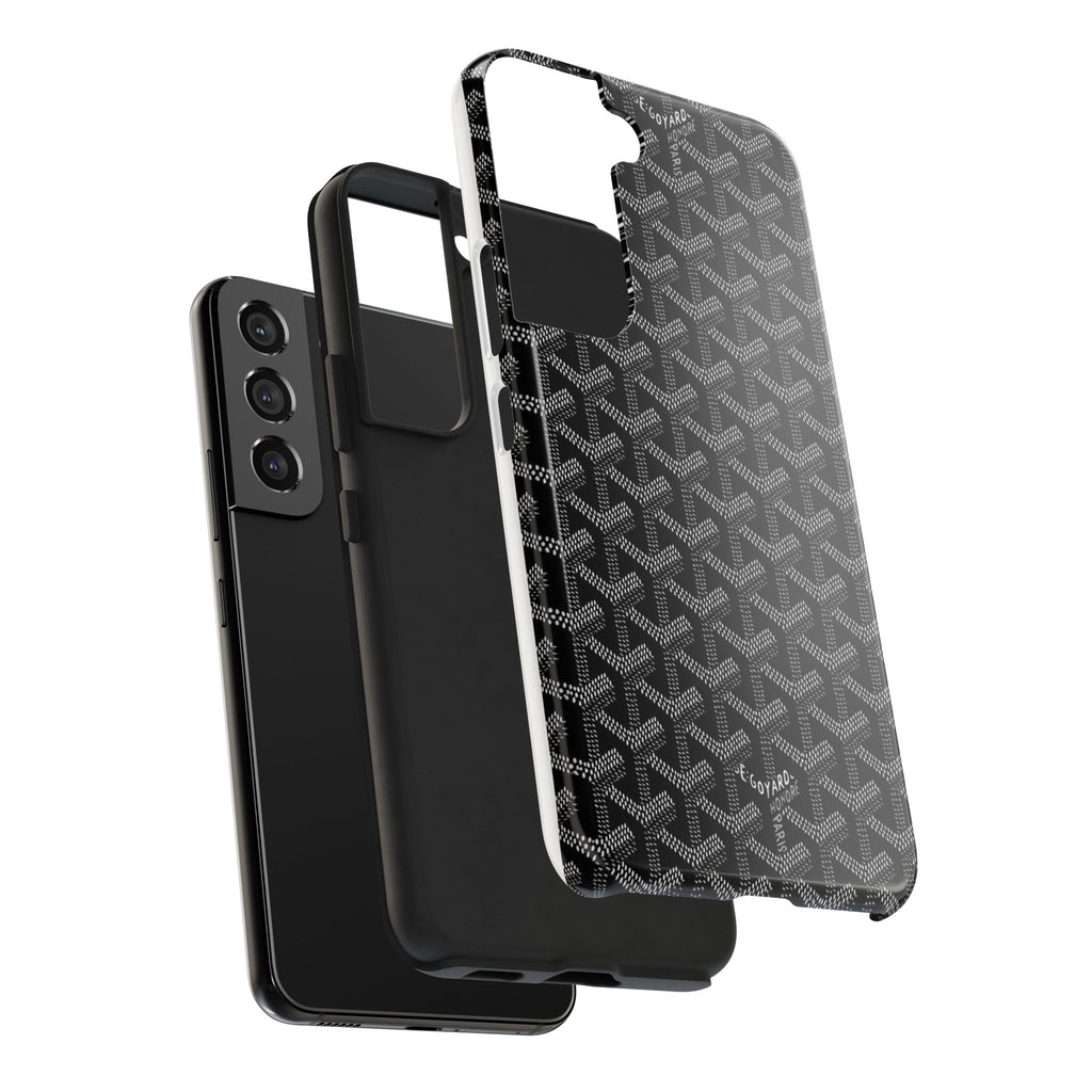 Black Goyard Phone Case