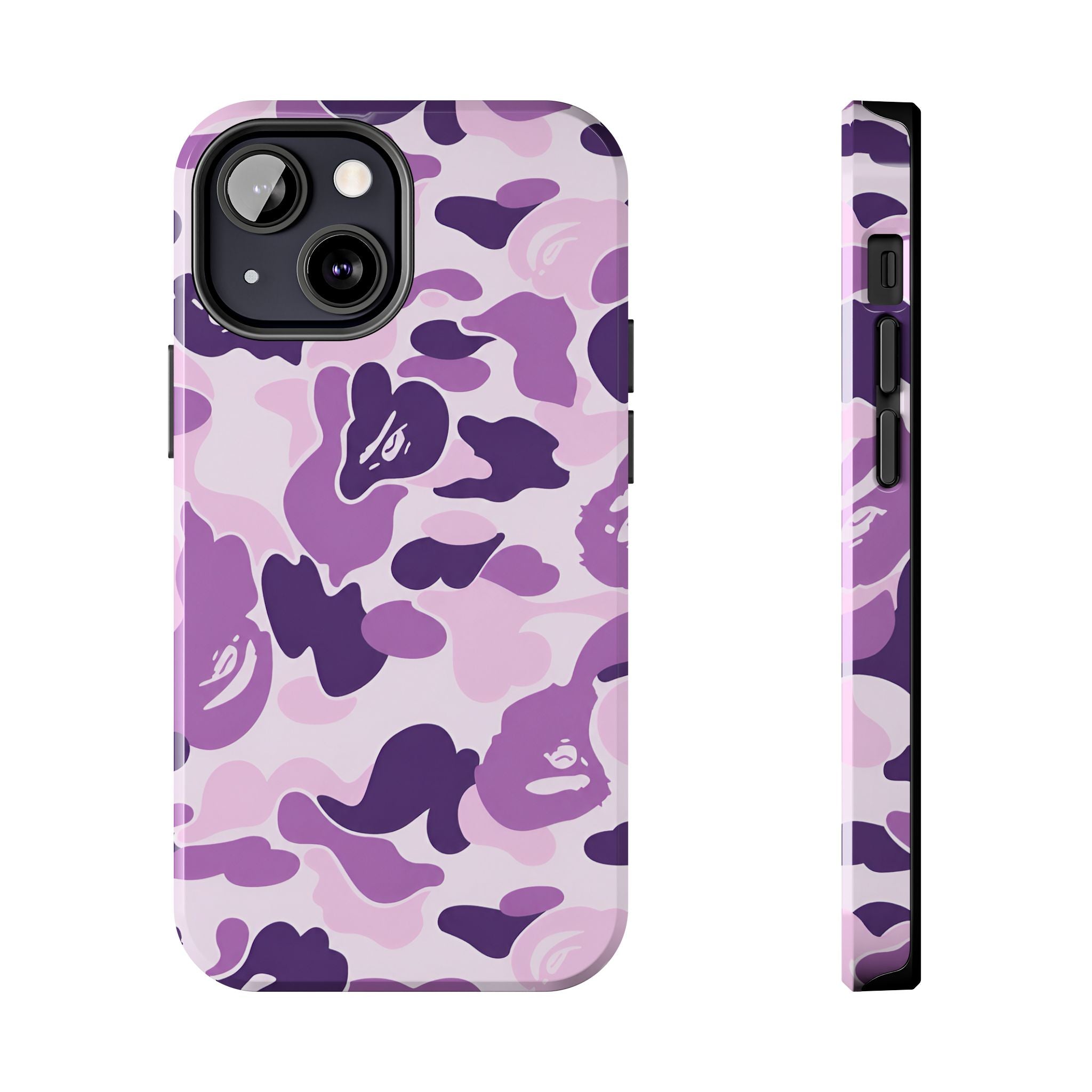 Purple Bape Print Phone Case