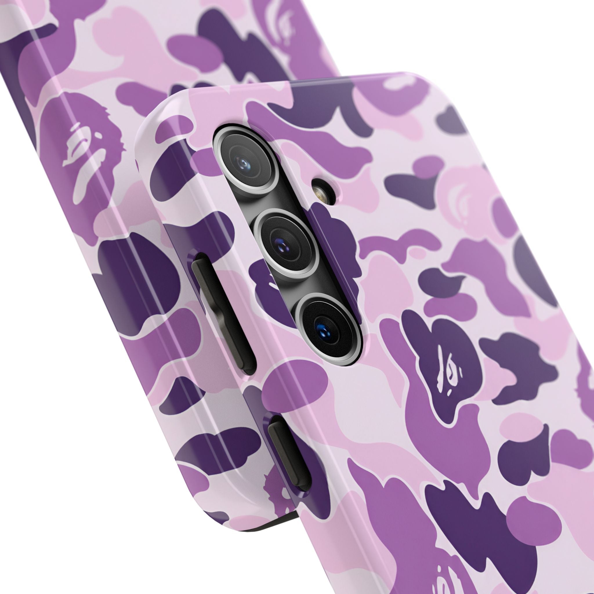 Purple Bape Print Phone Case