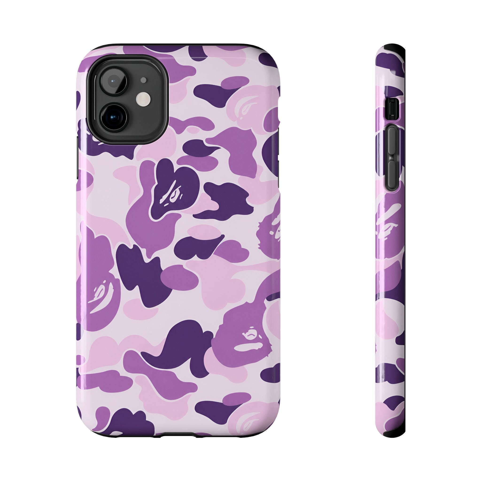 Purple Bape Print Phone Case