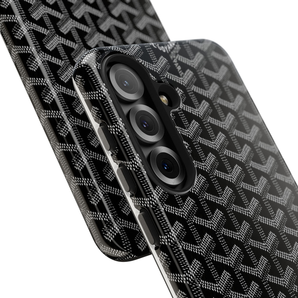 Black Goyard Phone Case