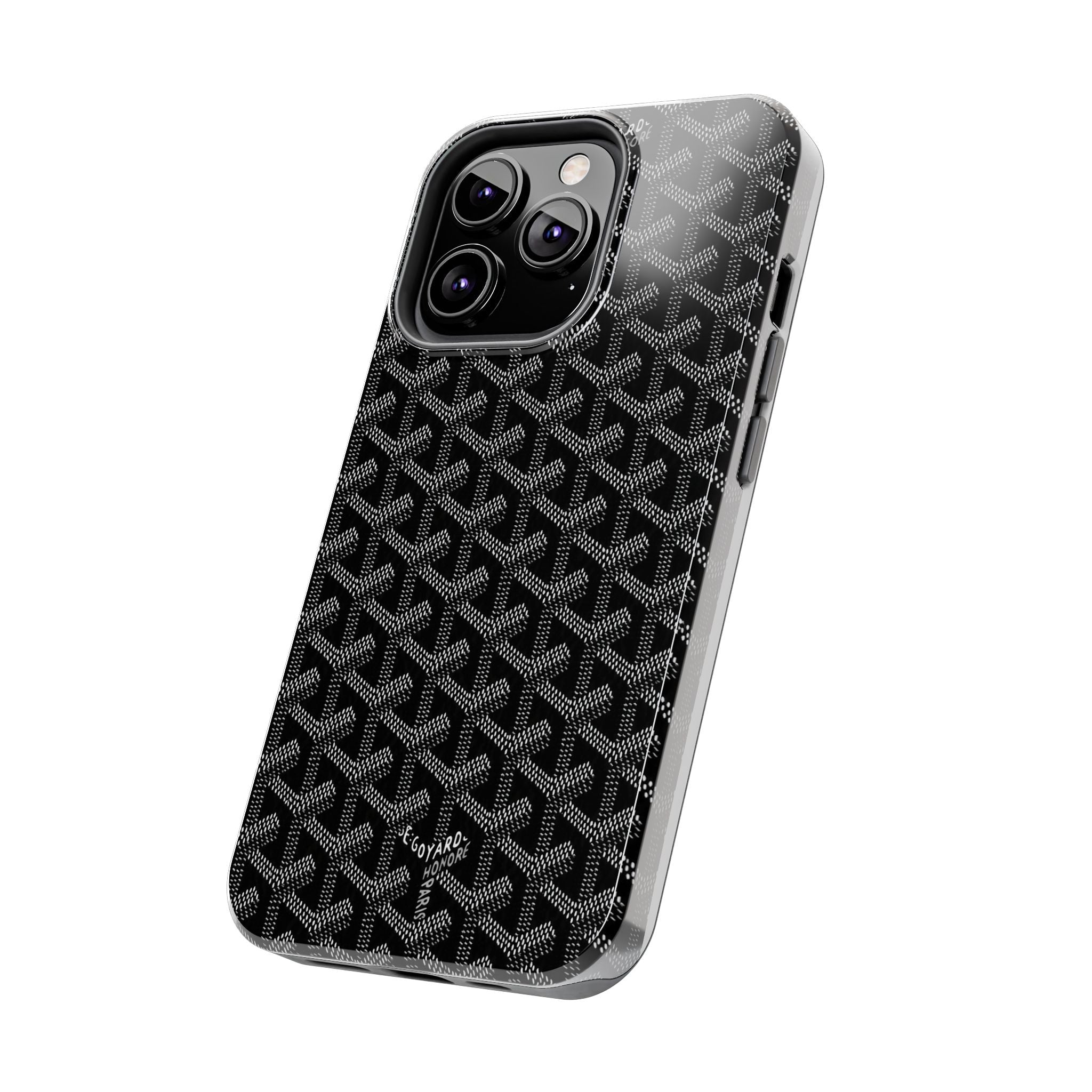 Black Goyard Phone Case