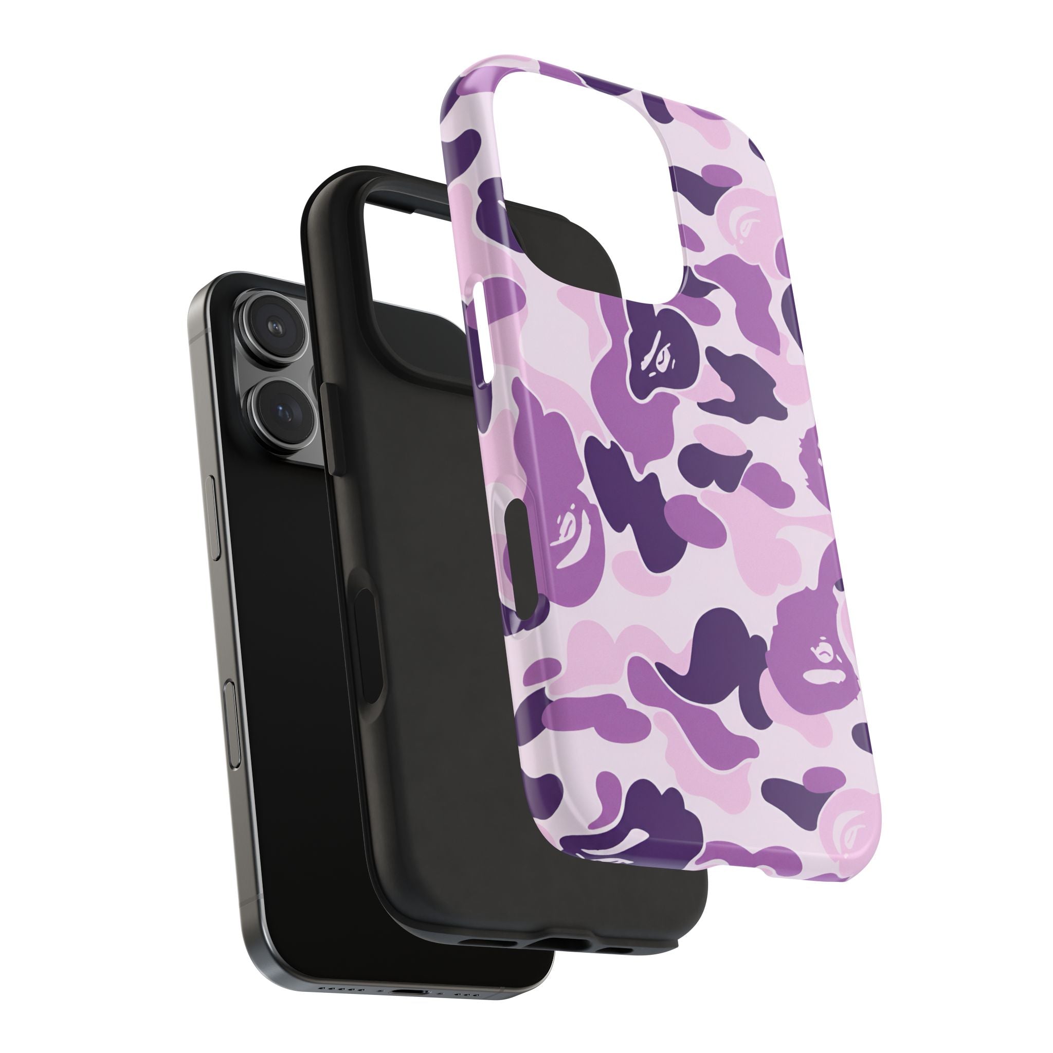 Purple Bape Print Phone Case