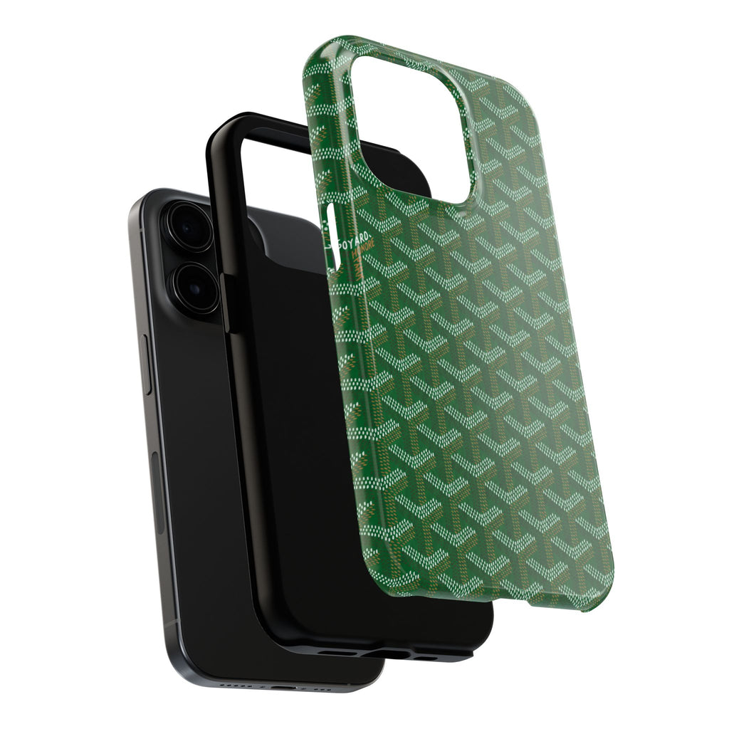 Green Goyard Phone Case